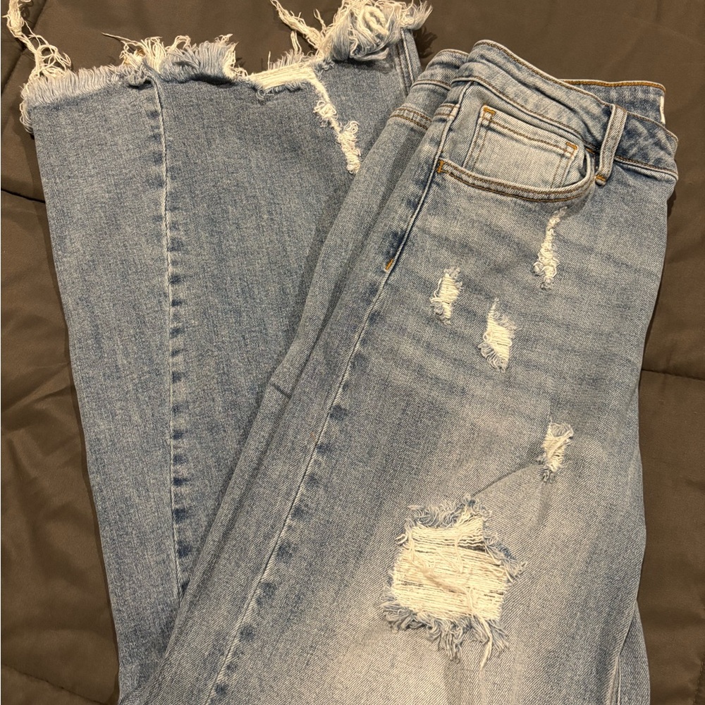 Classic Light Blue Distressed Women's Jeans